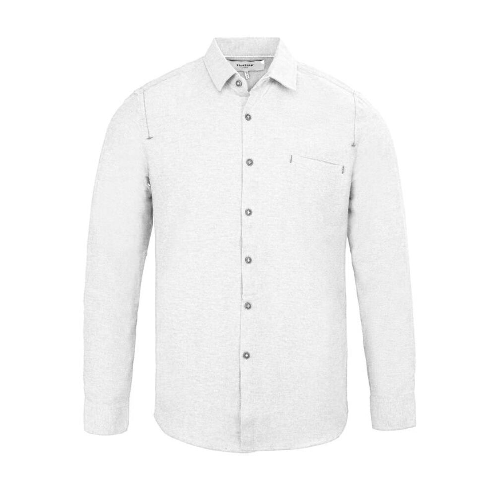 Firetrap Mens Plain Cotton Blend Shirt / White